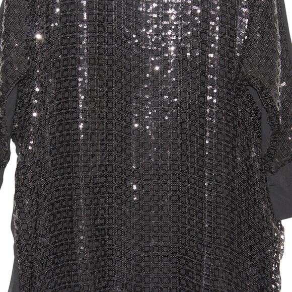SCL Sequin Detail Tunic Top Black Size Large (TR 44) - Picture 2 of 4